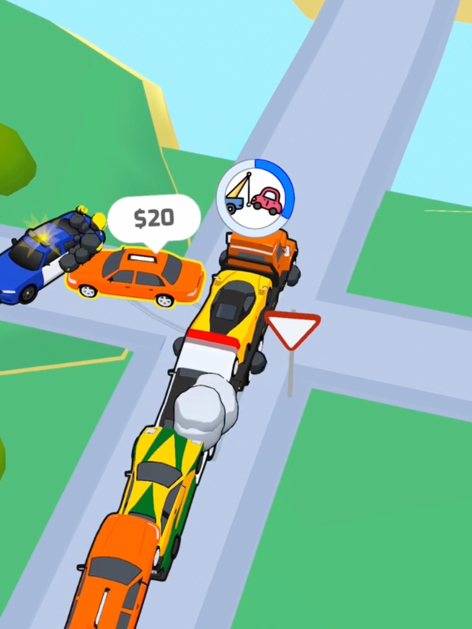 Gameplay of the Tow N Go for Android phone or tablet.
