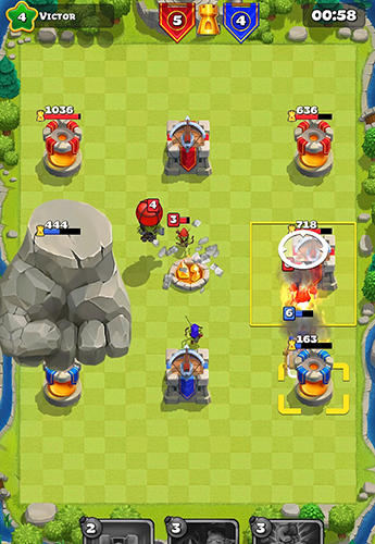 Gameplay of the Tower brawls for Android phone or tablet.