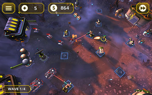 Gameplay of the Tower defense generals TD for Android phone or tablet.
