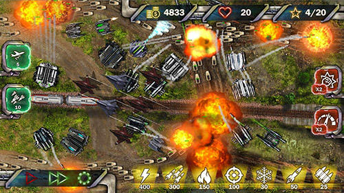 Gameplay of the Tower defense: Next war for Android phone or tablet.