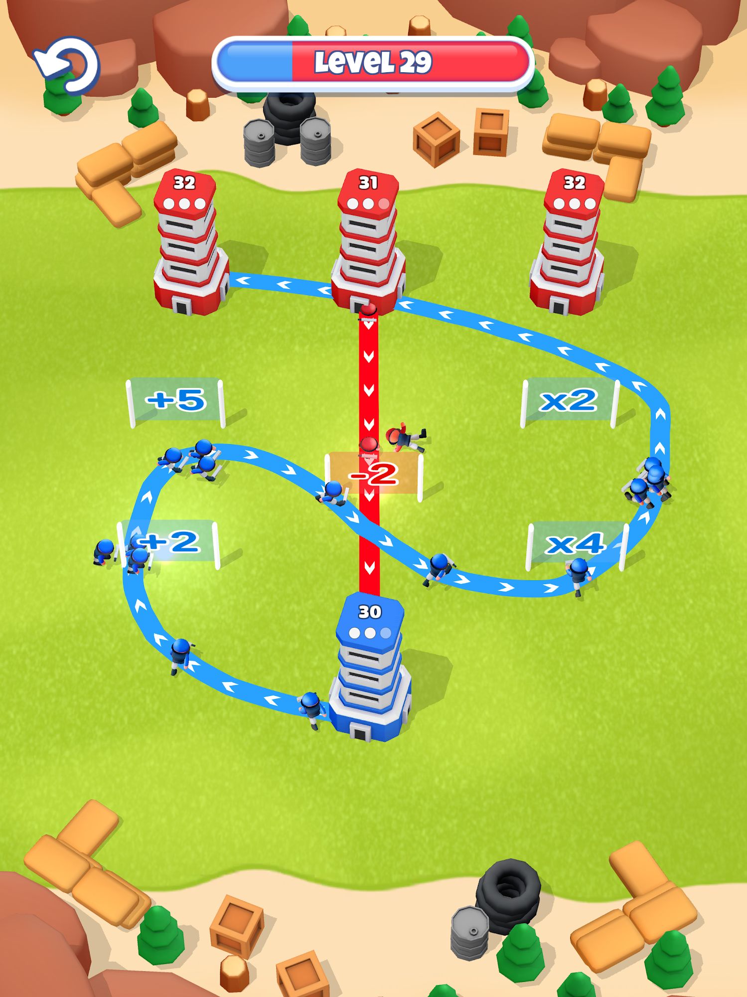 Gameplay of the Tower War - Tactical Conquest for Android phone or tablet.