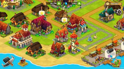 Gameplay of the Townville: Farm, build, trade for Android phone or tablet.