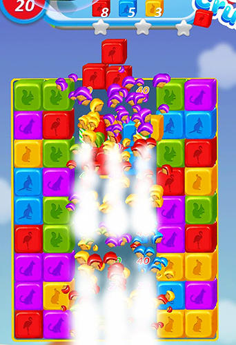 Gameplay of the Toy smash: Cube crush collapse for Android phone or tablet.
