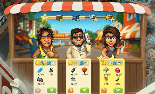 Gameplay of the Trade island for Android phone or tablet.