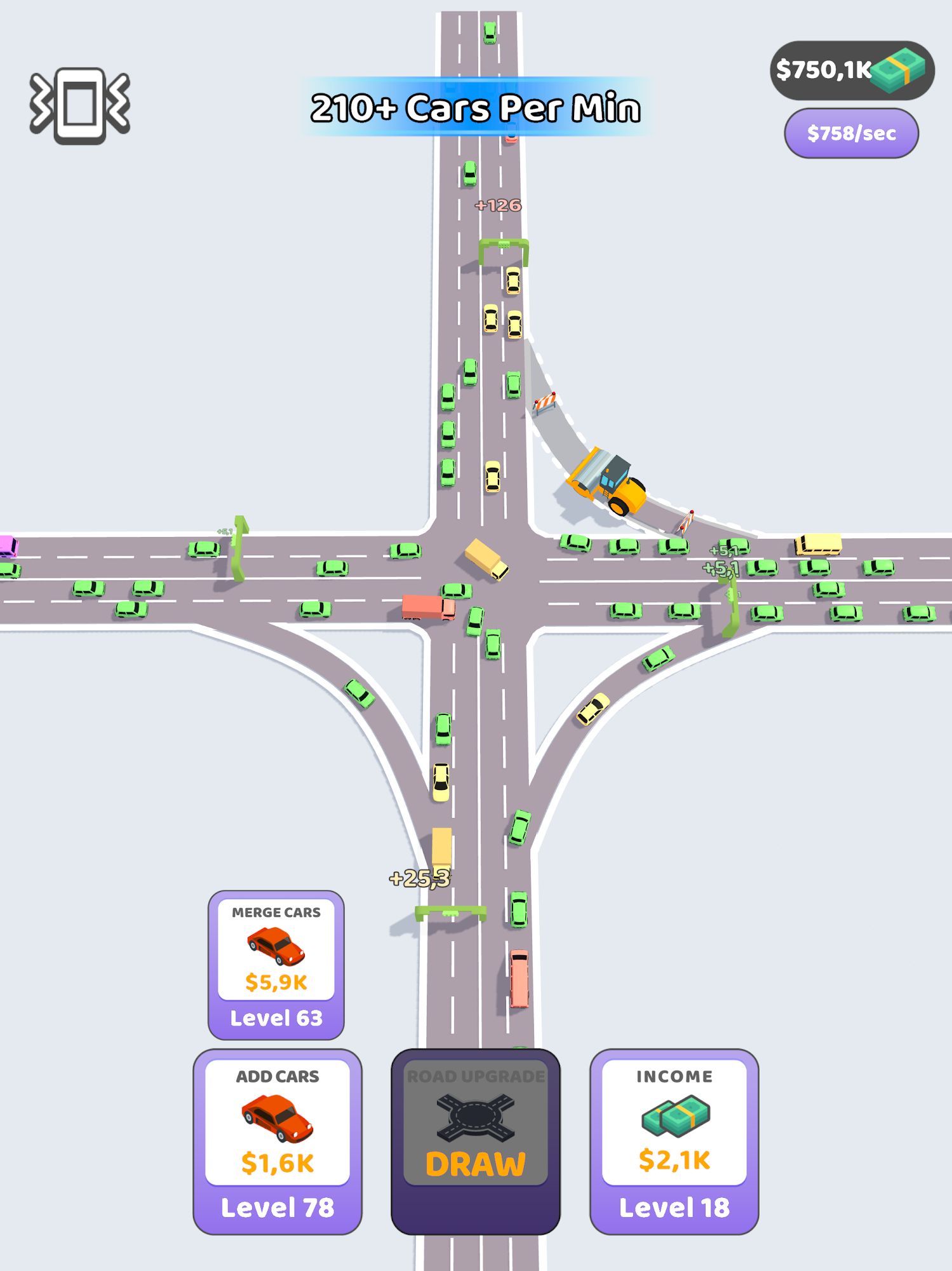 Gameplay of the Traffic Jam Fever for Android phone or tablet.