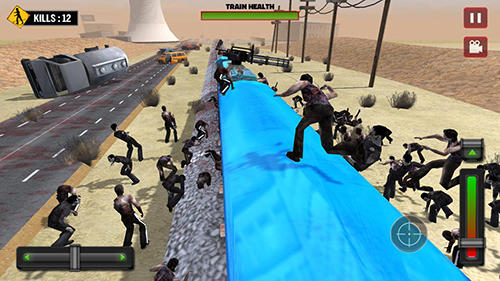 Gameplay of the Train shooting: Zombie war for Android phone or tablet.