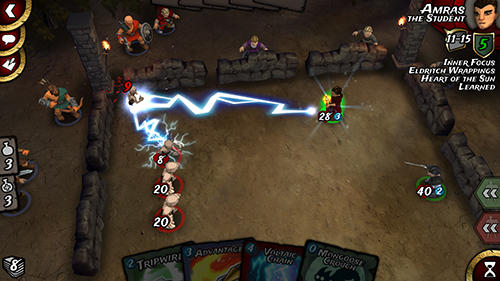 Gameplay of the Traitors Empire: Card rpg for Android phone or tablet.