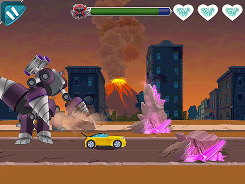 Gameplay of the Transformers rescue bots: Disaster dash for Android phone or tablet.