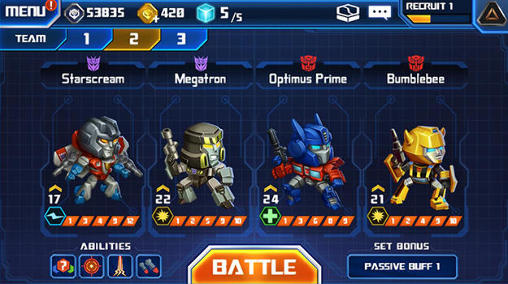 Full version of Android apk app Transformers: Battle tactics for tablet and phone.