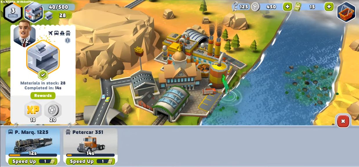 Gameplay of the Transport Tycoon Empire: City for Android phone or tablet.