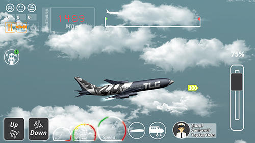 Gameplay of the Transporter flight simulator for Android phone or tablet.
