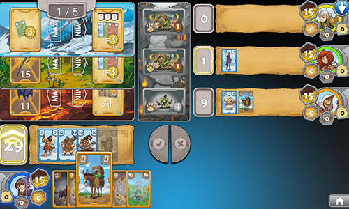 Gameplay of the Treasure hunter by Richard Garfield for Android phone or tablet.
