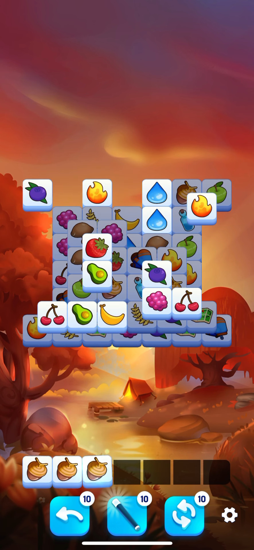 Gameplay of the Triple Tile: Match Puzzle Game for Android phone or tablet.