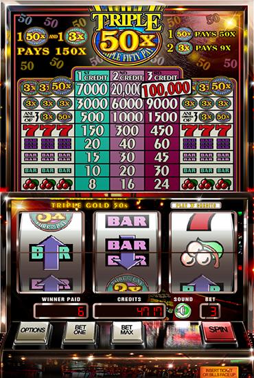 Full version of Android apk app Triple gold 50x: Slot machine for tablet and phone.