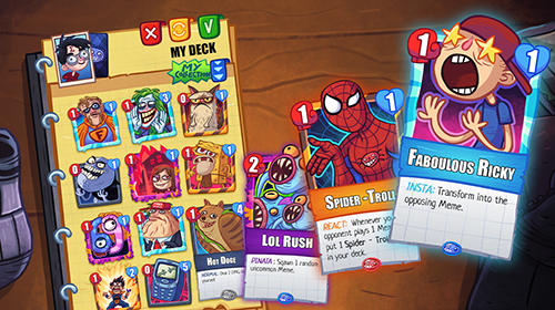 Gameplay of the Troll face card quest for Android phone or tablet.