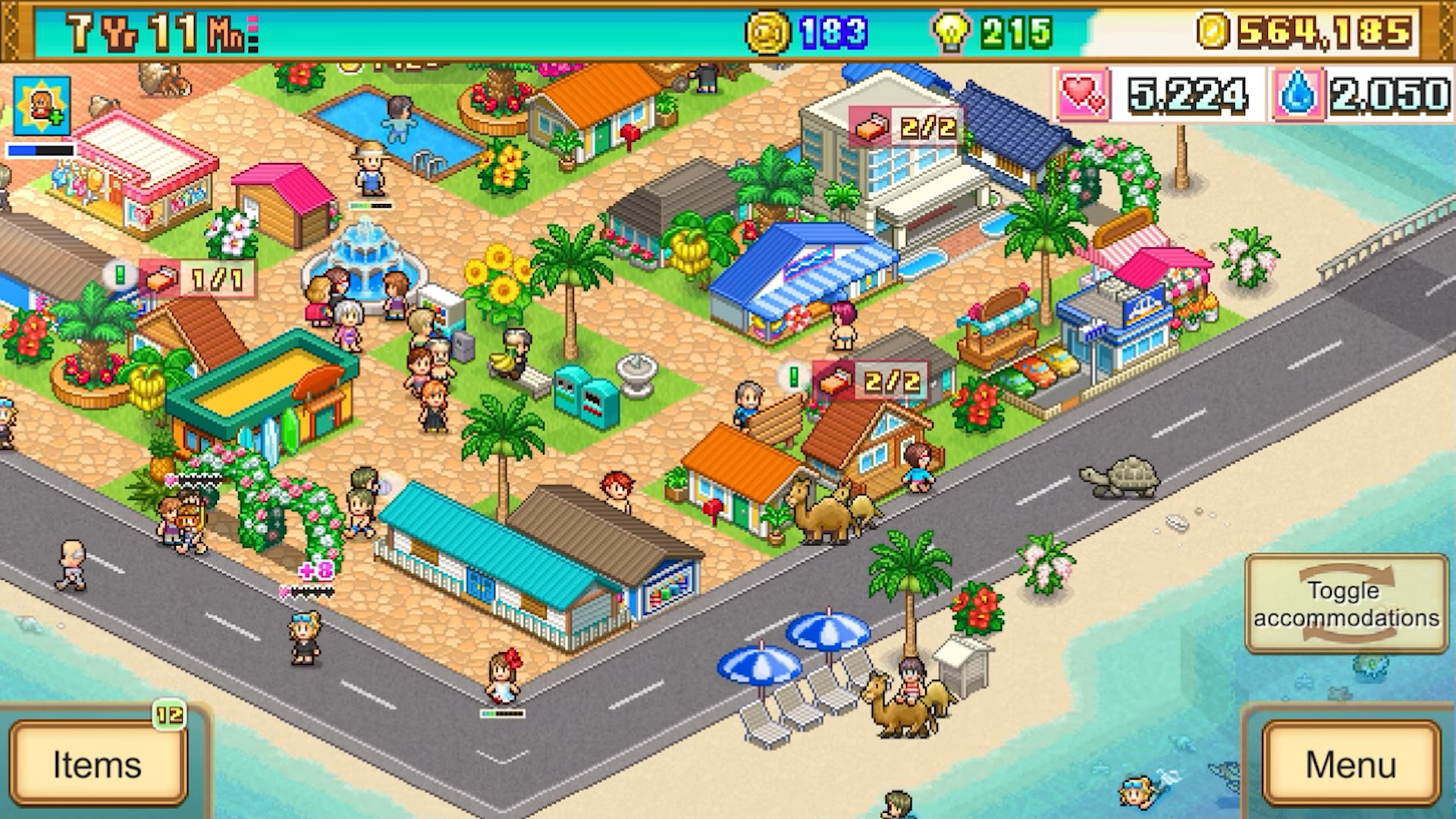 Gameplay of the Tropical Resort Story for Android phone or tablet.