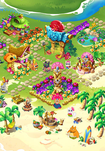 Gameplay of the Tropicats: Puzzle paradise for Android phone or tablet.