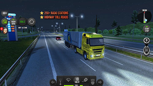 Gameplay of the Truck simulator 2018: Europe for Android phone or tablet.