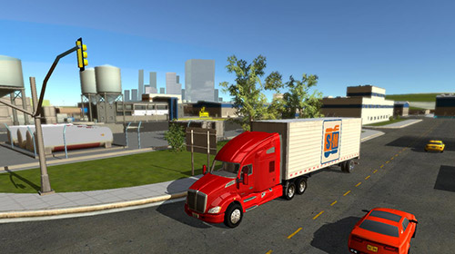 Gameplay of the Truck simulator America for Android phone or tablet.