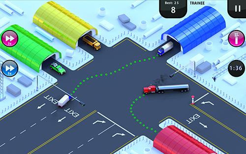 Gameplay of the Truck traffic control for Android phone or tablet.