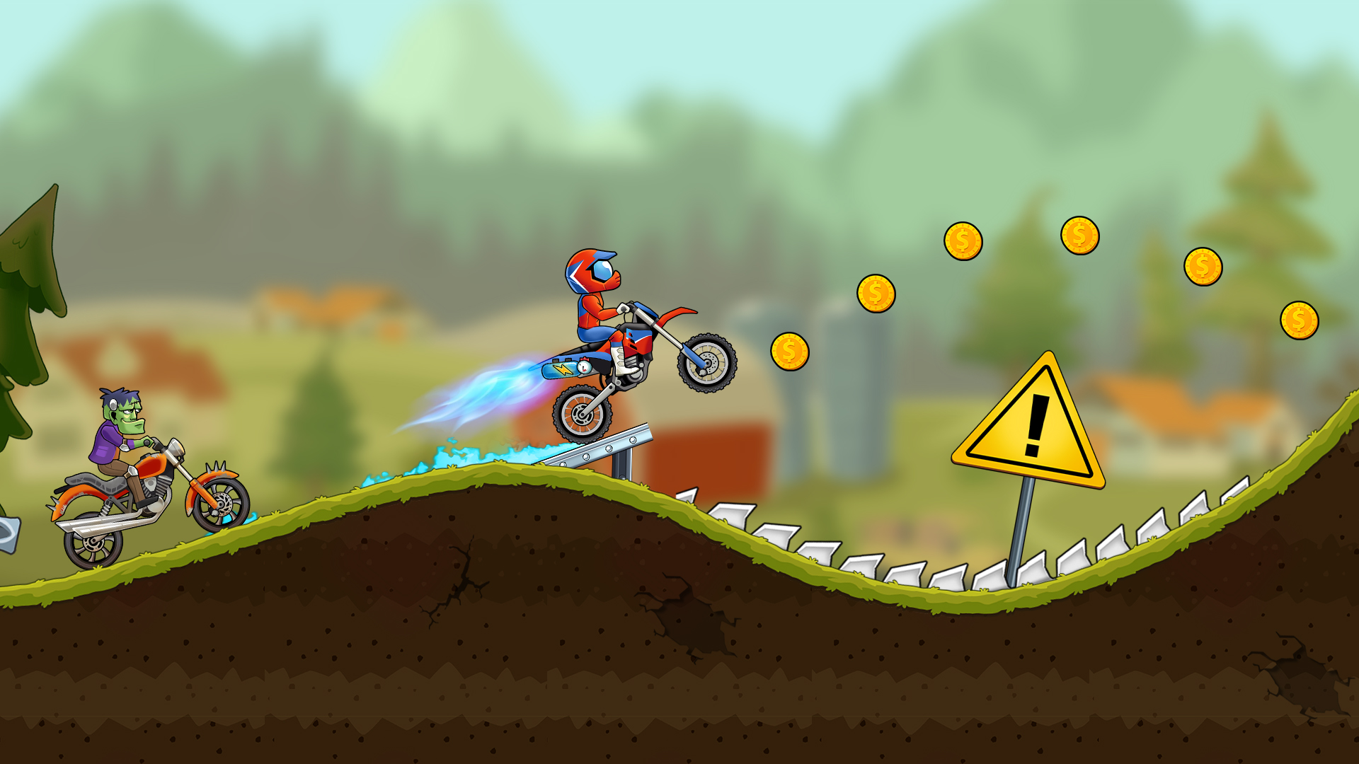 Gameplay of the Turbo Bike: Extreme Racing for Android phone or tablet.