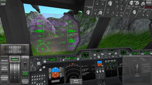 Gameplay of the Turboprop flight simulator 3D for Android phone or tablet.