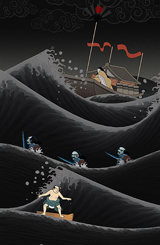 Gameplay of the Ukiyo wave for Android phone or tablet.