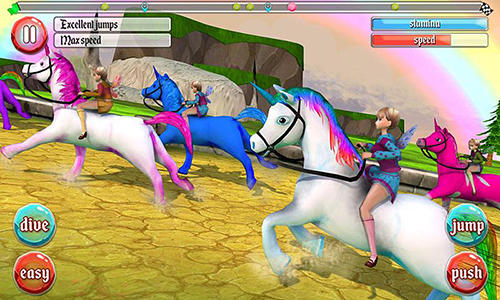 Gameplay of the Ultimate unicorn dash 3D for Android phone or tablet.