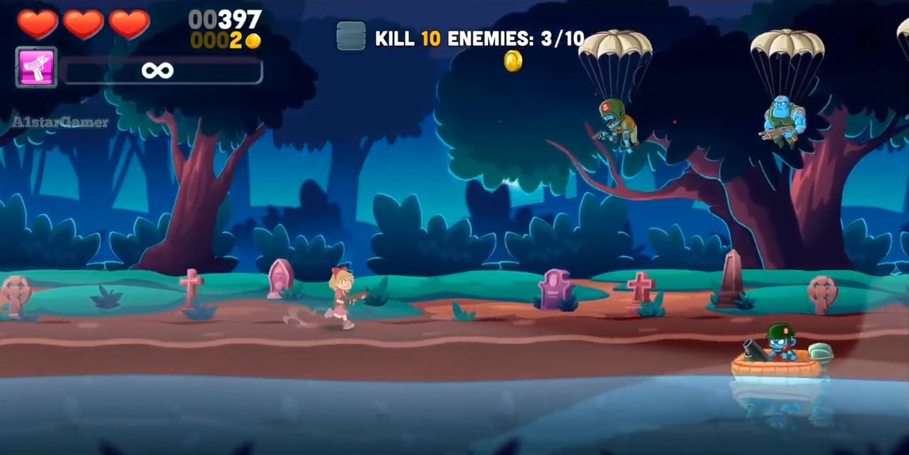 Gameplay of the Undead Squad - Offline Zombie Shooting Action Game for Android phone or tablet.