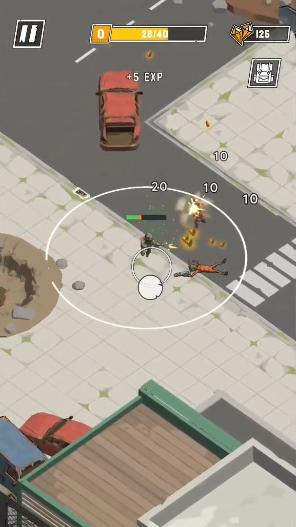 Gameplay of the Uprising: Survivor RPG for Android phone or tablet.