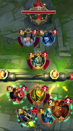 Gameplay of the Valor arena 2: League of legends based card game for Android phone or tablet.