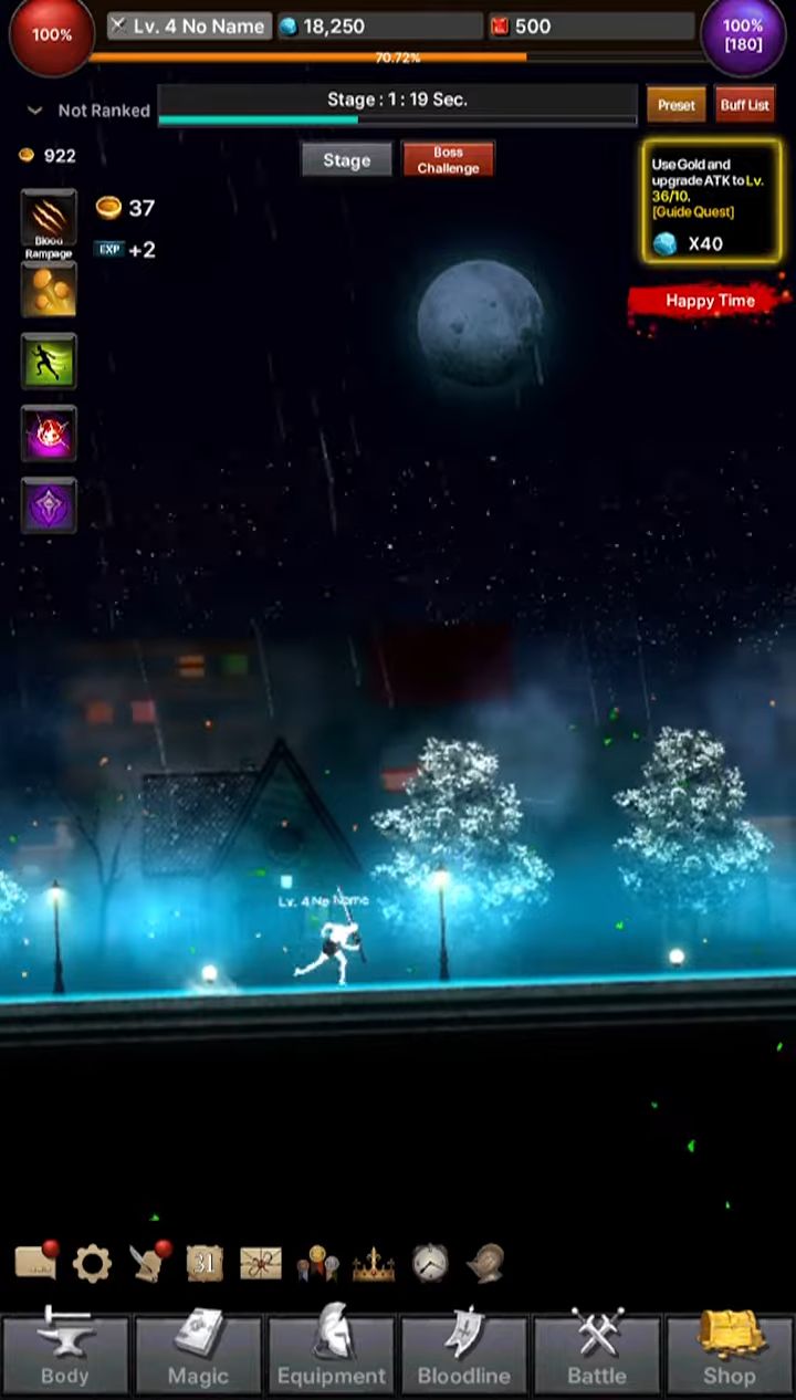 Gameplay of the Vampire Idle for Android phone or tablet.
