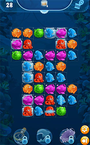 Gameplay of the Viber mermaid puzzle match 3 for Android phone or tablet.