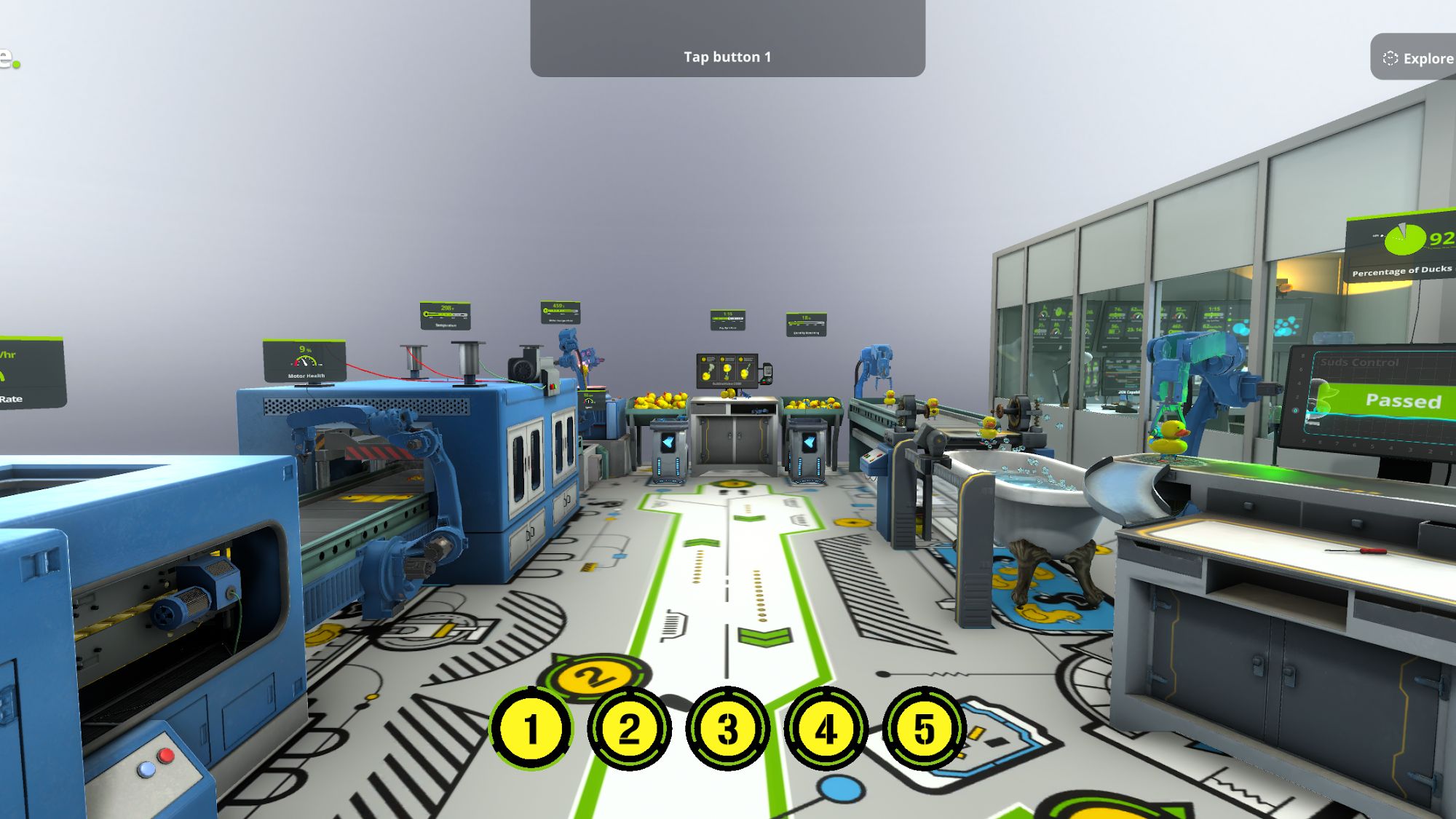 Gameplay of the Virtual Factory by Deloitte for Android phone or tablet.