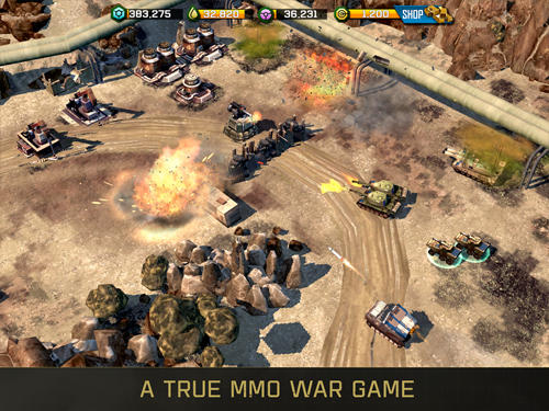 Gameplay of the War commander: Rogue assault for Android phone or tablet.