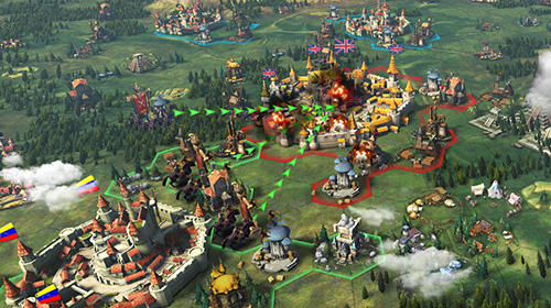 Gameplay of the War of civilization: Conquest game for Android phone or tablet.
