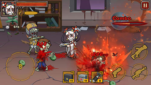 Gameplay of the War of zombies: Heroes for Android phone or tablet.
