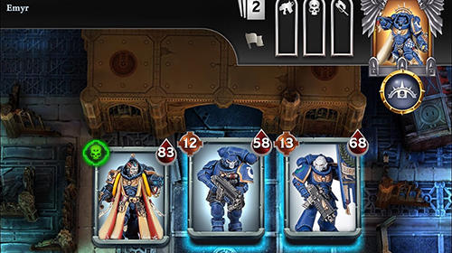 Gameplay of the Warhammer combat cards for Android phone or tablet.