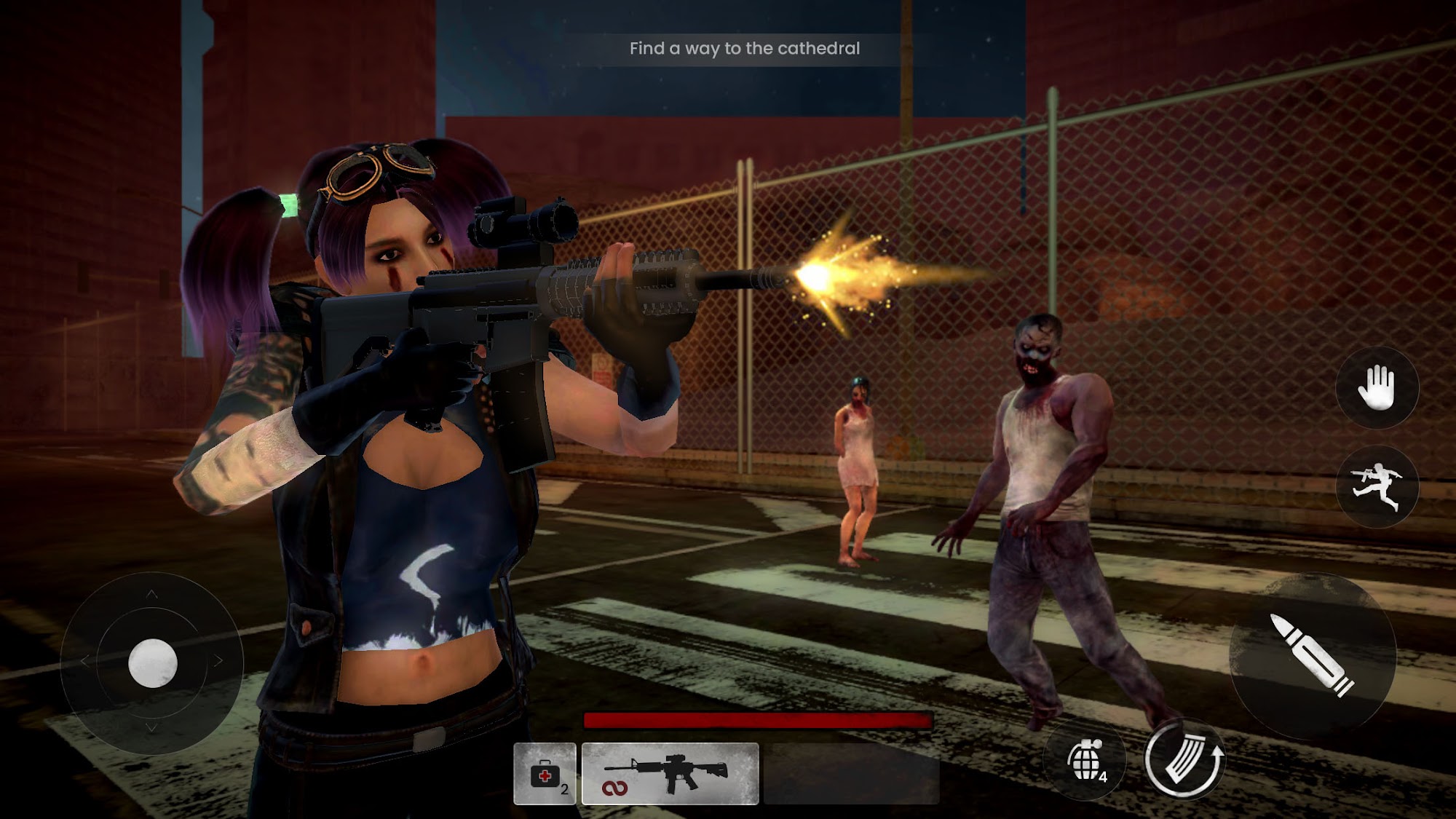 Gameplay of the Warrior Zombie Shooter for Android phone or tablet.