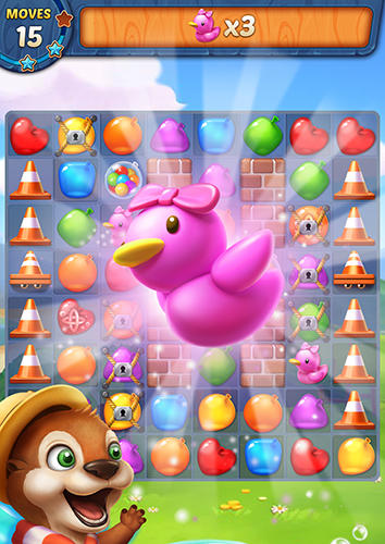 Gameplay of the Water splash: Cool match 3 for Android phone or tablet.