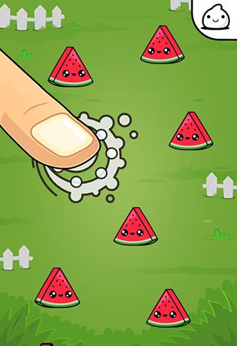 Gameplay of the Watermelon evolution: Idle tycoon and clicker game for Android phone or tablet.