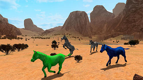 Gameplay of the Wild animals world: Savannah simulator for Android phone or tablet.