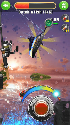 Gameplay of the Wild fishing simulator for Android phone or tablet.