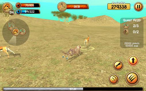 Full version of Android apk app Wild cheetah sim 3D for tablet and phone.