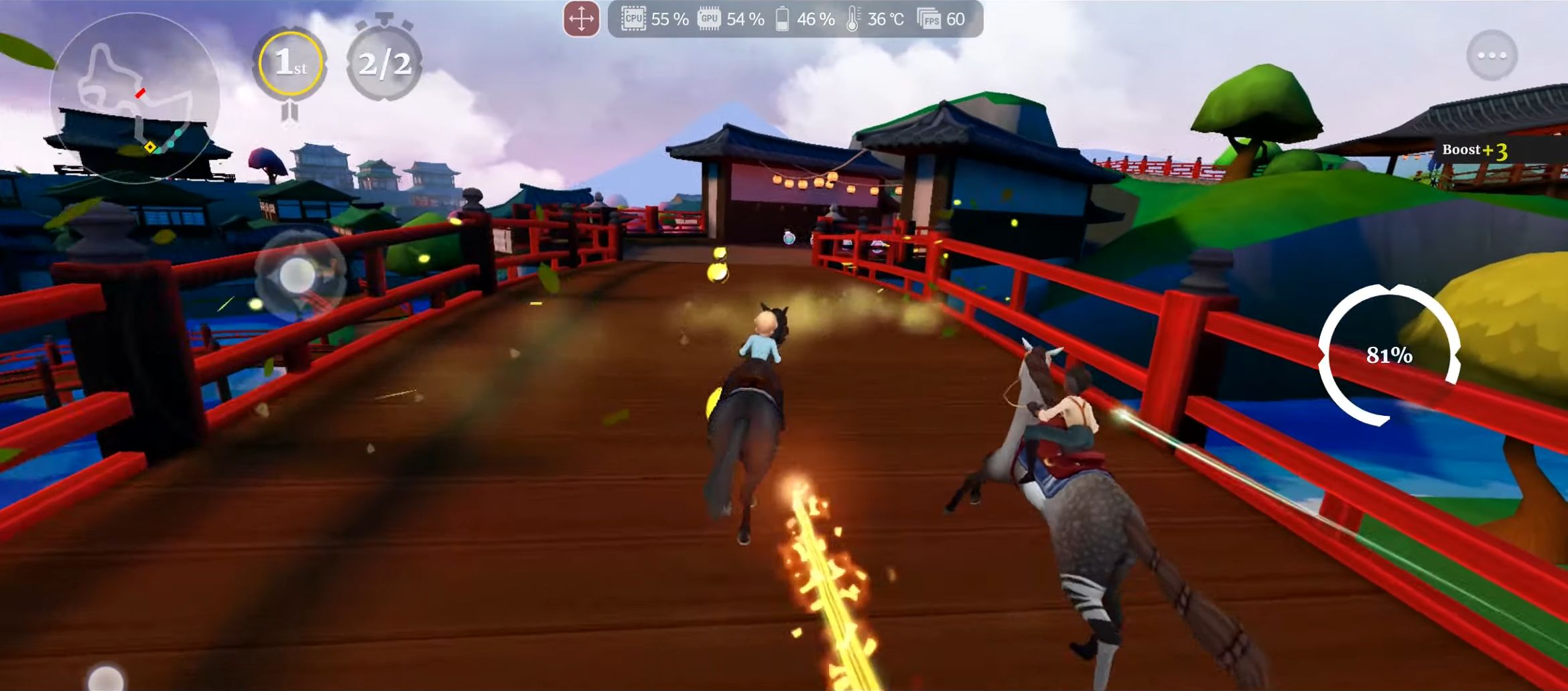 Gameplay of the Wildshade: fantasy horse races for Android phone or tablet.