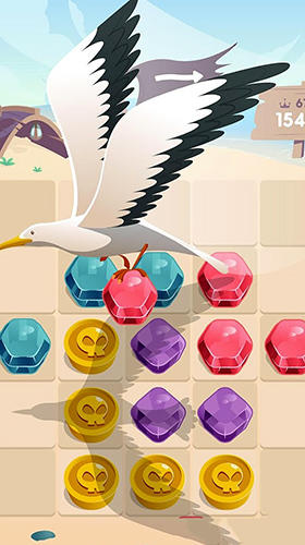 Gameplay of the Windpi gems puzzle for Android phone or tablet.