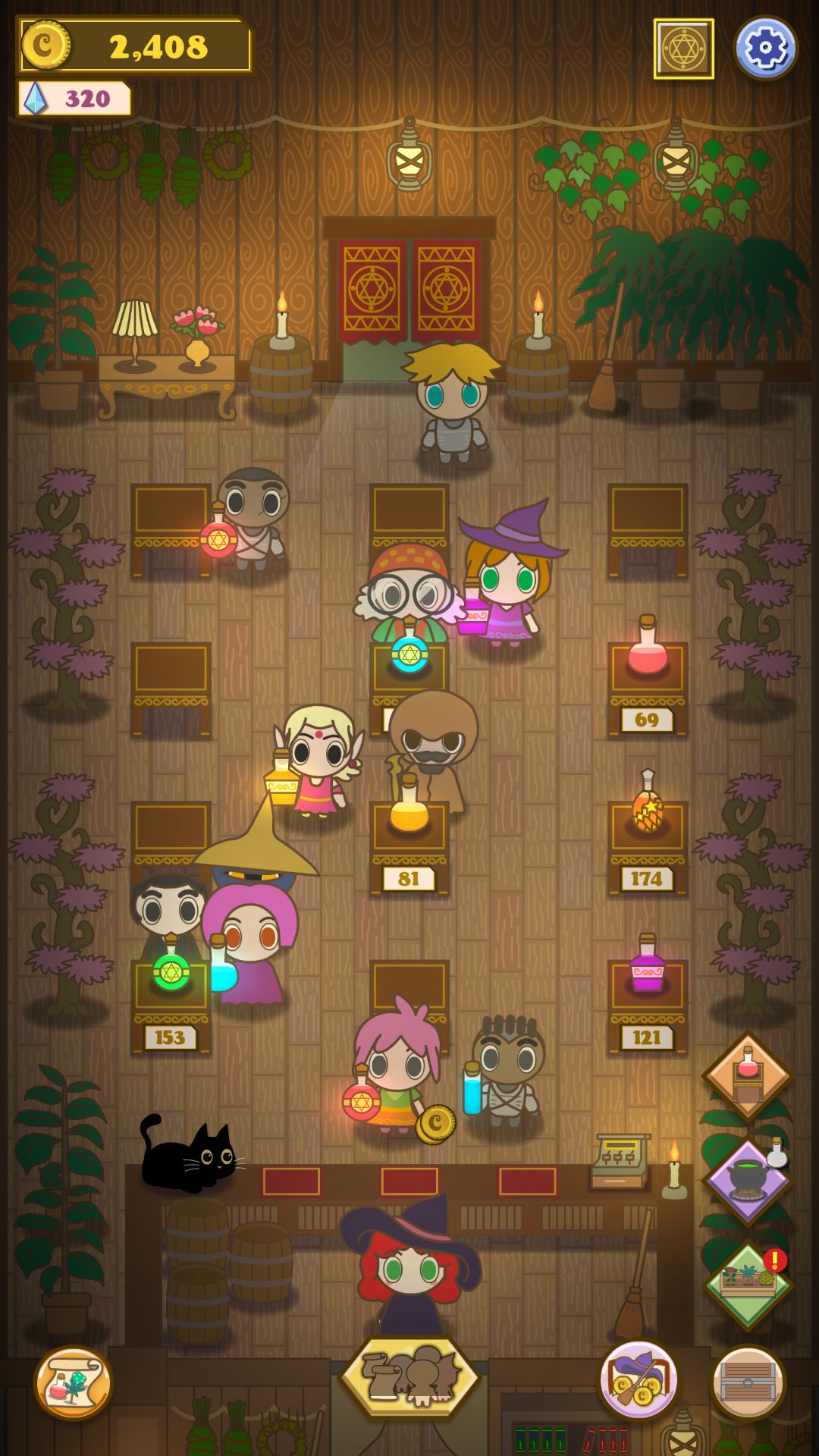 Gameplay of the Witch Makes Potions for Android phone or tablet.