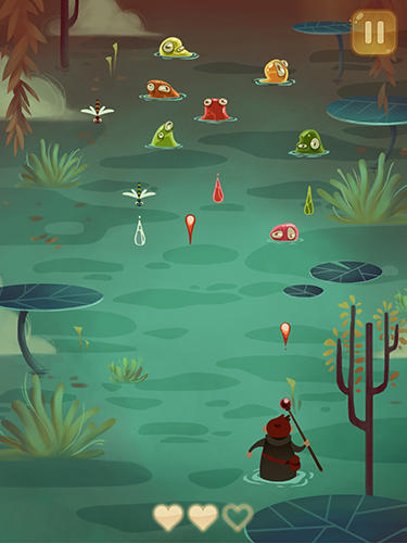 Gameplay of the Wizard vs swamp creatures for Android phone or tablet.