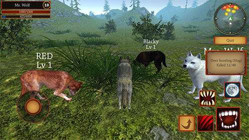 Gameplay of the Wolf simulator evolution for Android phone or tablet.
