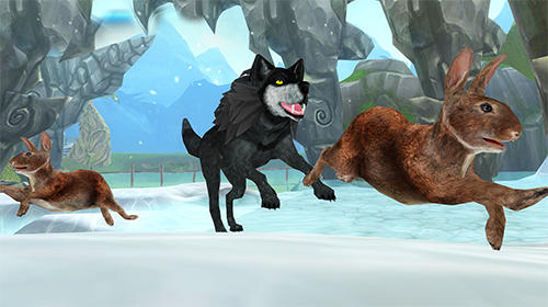 Gameplay of the Wolf: The evolution. Online RPG for Android phone or tablet.
